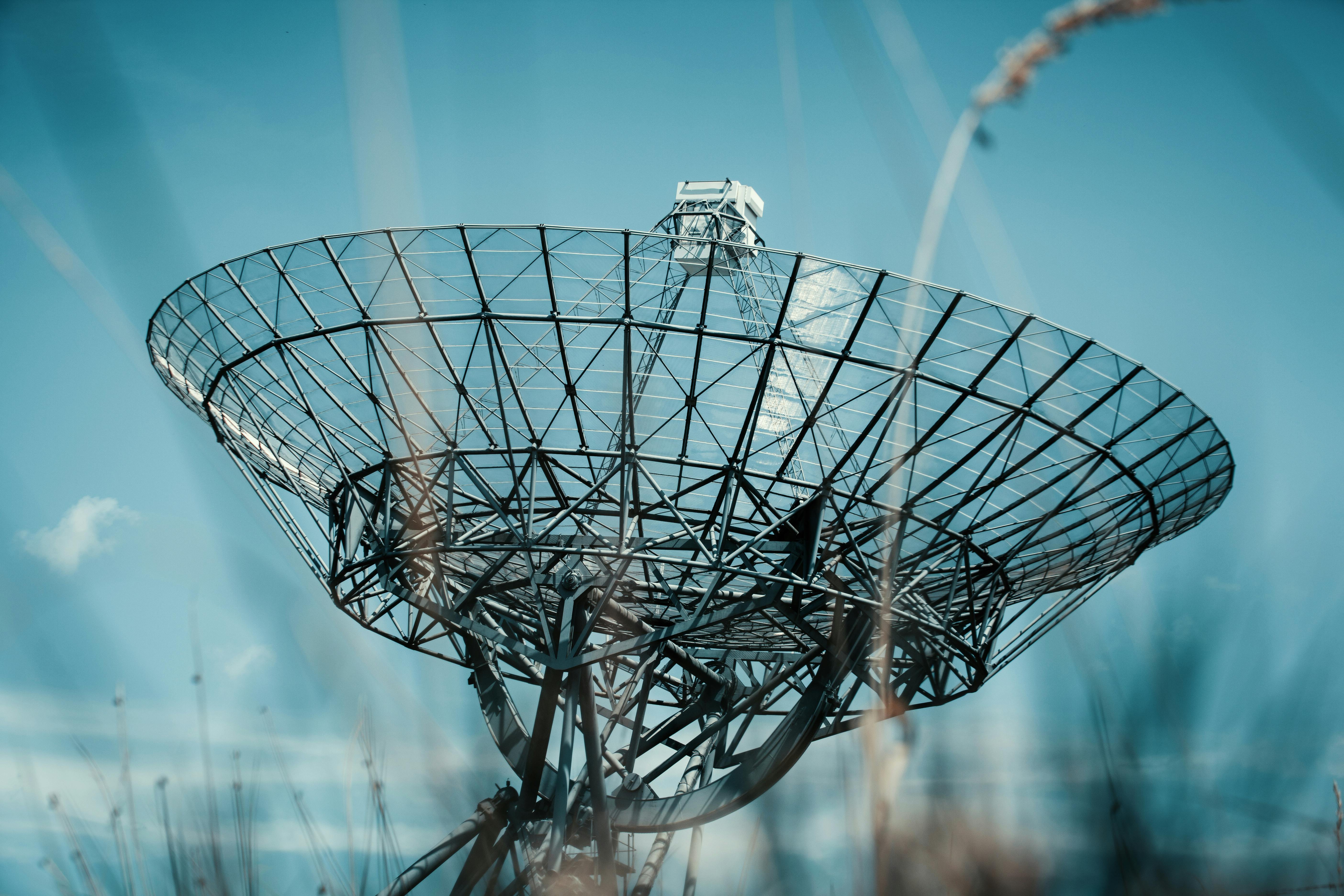 Large-aperture radio telescope dish — precision signal intelligence and federal communications infrastructure